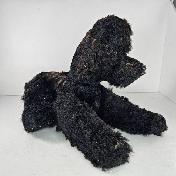 Vintage Articulated Snobby Black Poodle 14" Tall AS IS READ Steiff Hermann - Picture 6 of 12